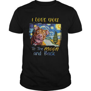 I Love You To The Moon And Back Rottweiler Dog Shirt